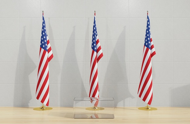 Free photo us elections concept with america flag