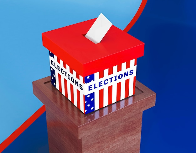 Free photo us elections concept with american flag