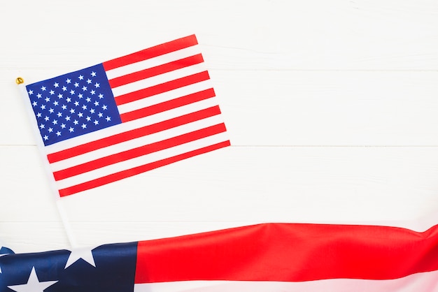 Free Photo usa flags on white background