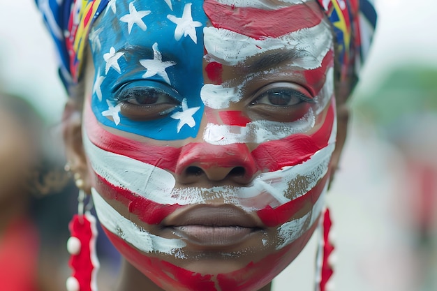 Free Photo usa independence day celebration with flag