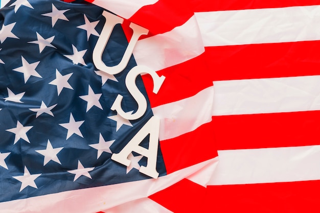 Usa independence day composition with copyspace and usa letters