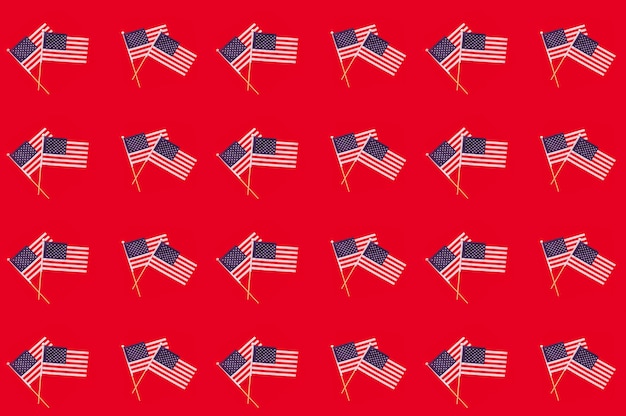 Free Photo usa independence day concept with pattern of flags