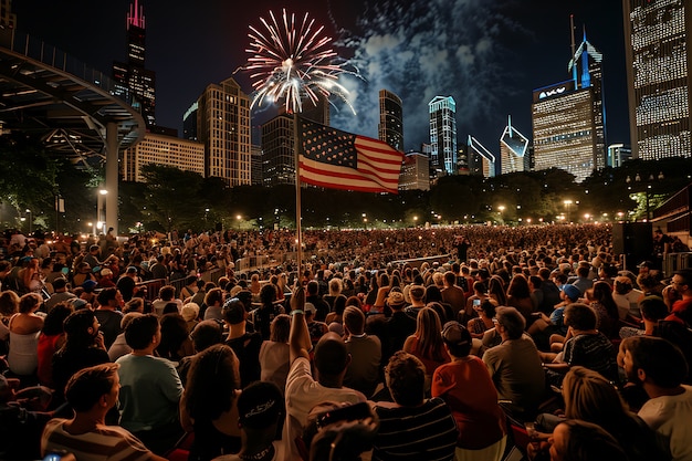 Usa national flag independence day celebration