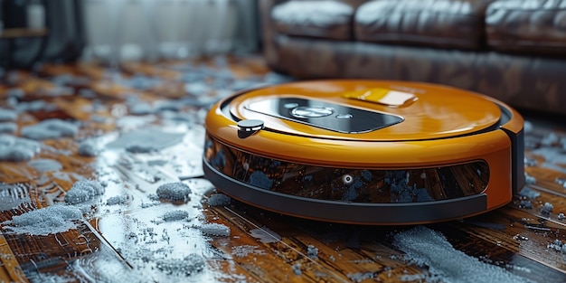 Free Photo vacuum cleaner tackling heavily soiled floor