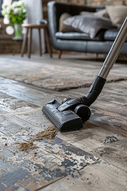 Vacuum cleaner tackling heavily soiled floor