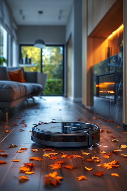 Free photo vacuum cleaner tackling heavily soiled floor