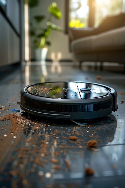 Free photo vacuum cleaner tackling heavily soiled floor