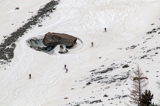 Free photo valee blanche, mont blanc