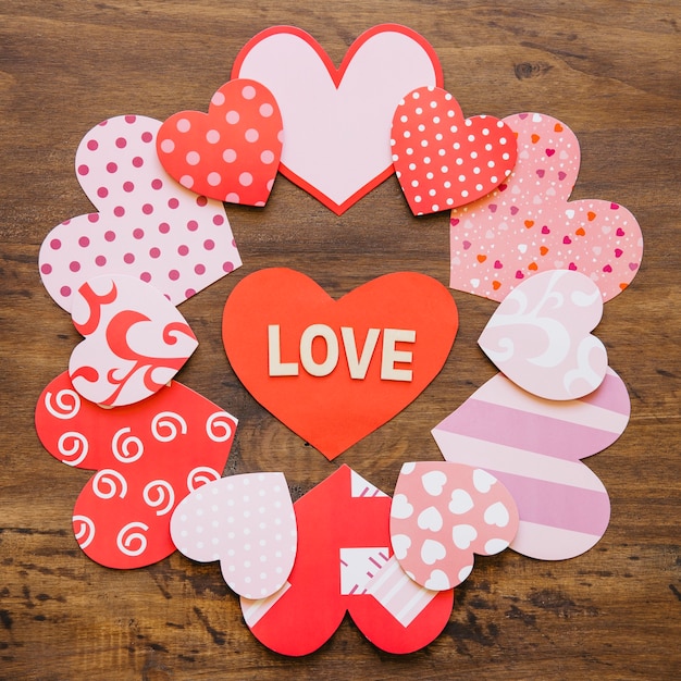 Free photo valentine's day cards composition