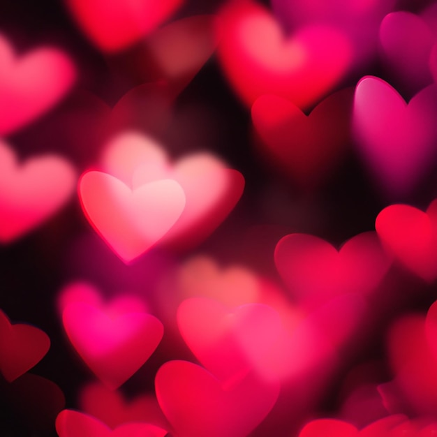 Free photo valentines day background with heart shaped bokeh lights