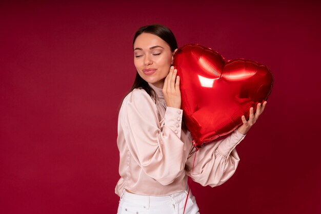 Valentines day celebration with balloons