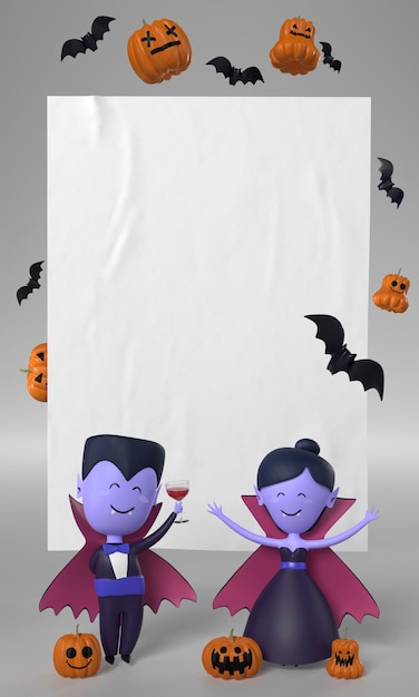 Free Photo vampire couple decoration for halloween