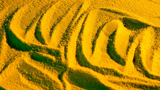 Free Photo variety of line forms on sand