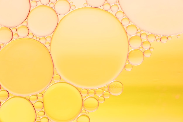 Variety of yellow abstract bubbles texture