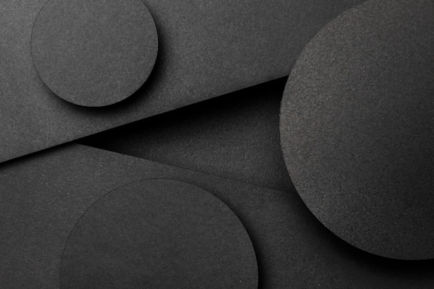 Free Photo various black triangles and circles background