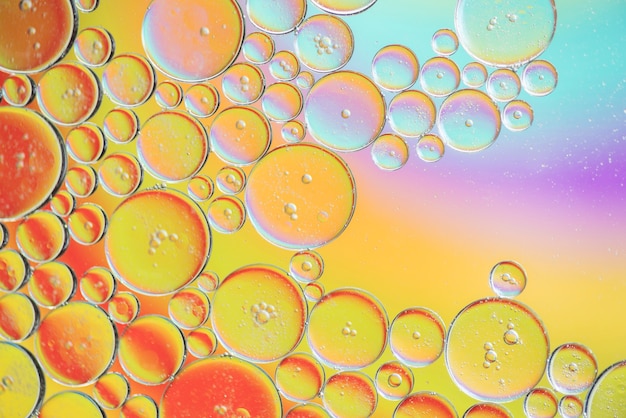 Free photo various colorful abstract bubbles texture