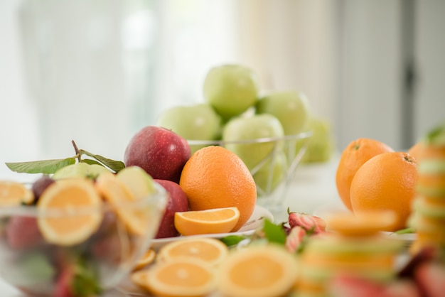 Various fruits, Eating Health care and Healthy concept