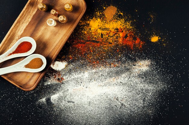 Free Photo various oriental spices