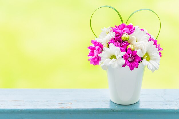 Vase flower with love sign