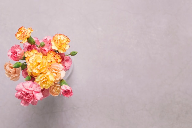 Free Photo vase with lovely carnations