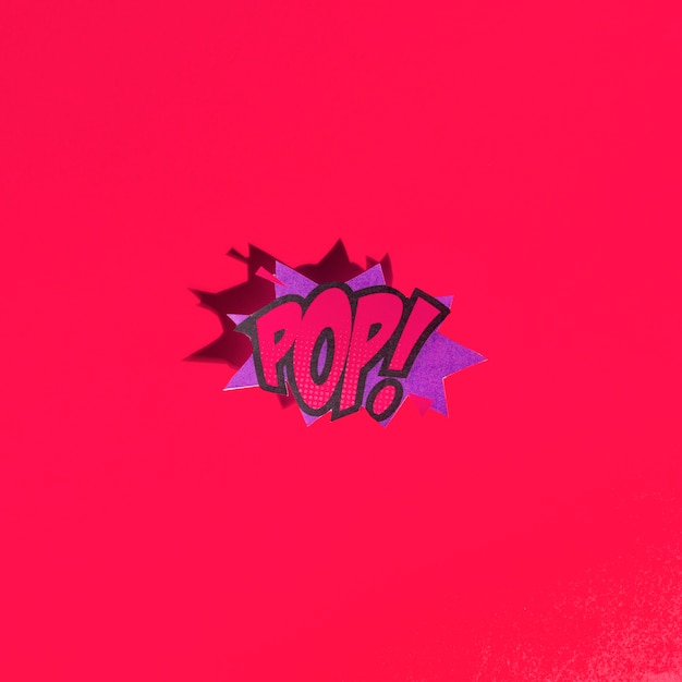 Free Photo vector pop art bright speech bubble in comic style on red background