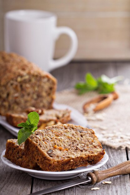 Vegan banana carrot bread