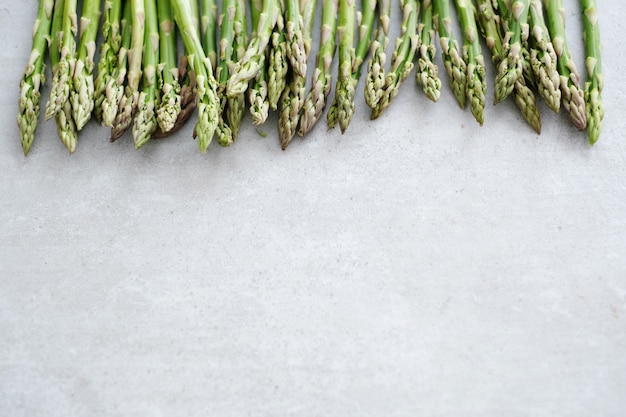 Vegetables. Green asparagus on the table