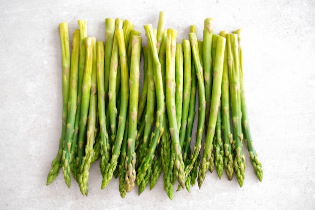 Vegetables. Green asparagus on the table