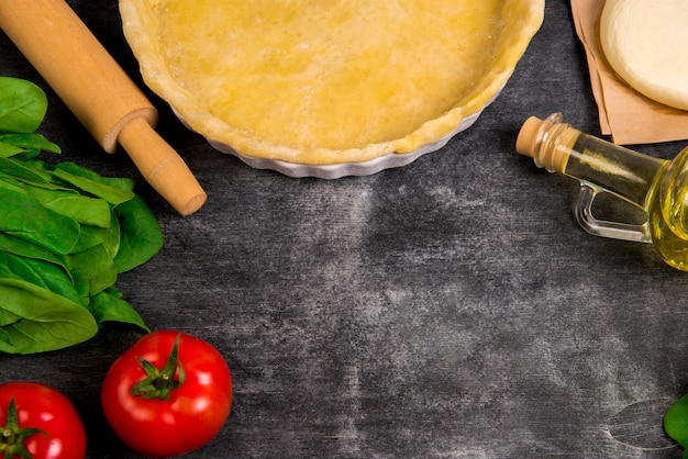 Free photo vegetables over grey wooden surface