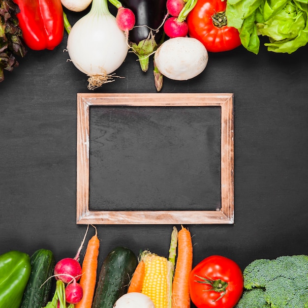 Vegetables and slate