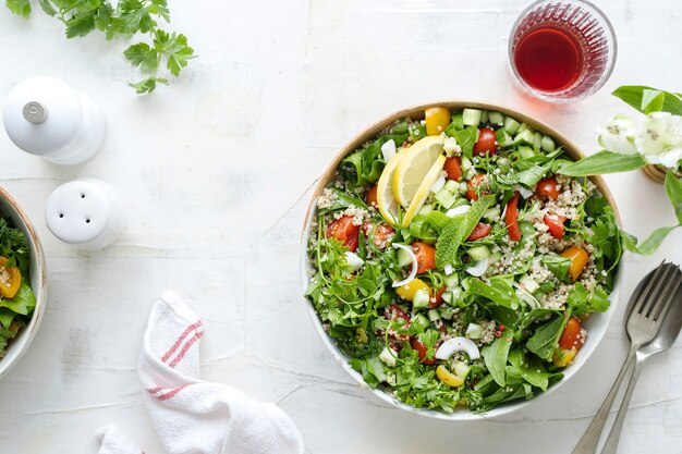 Veggie quinoa bowl cooking recipe