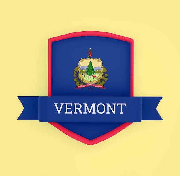 Free photo vermont  flag with banner