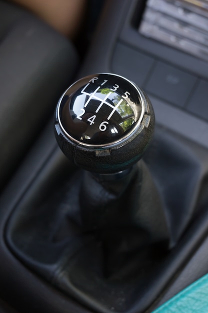 Free Photo vertical closeup shot of a gear stick