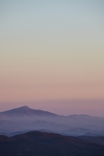 Free Photo vertical shot of the mountain view in the cleveland national forest during the sunrise