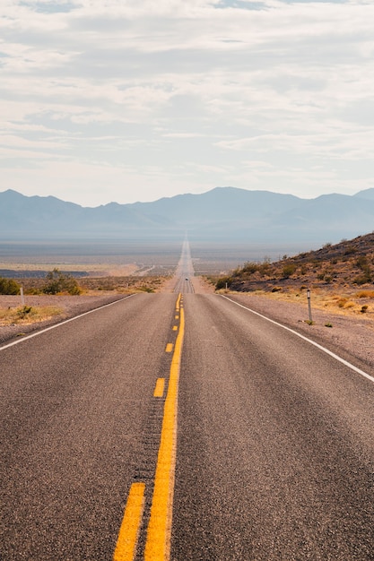 Vertical shot of a road