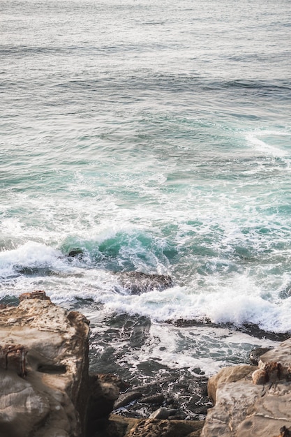 Vertical shot of the sea