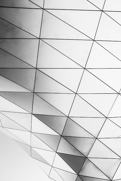 Free Photo vertical shot of a white geometrical structure on a white background