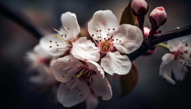 Free Photo vibrant cherry blossom in bloom no people generated by ai