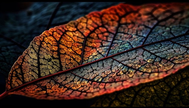 Free Photo vibrant colors of autumn leaves on forest floor generated by ai