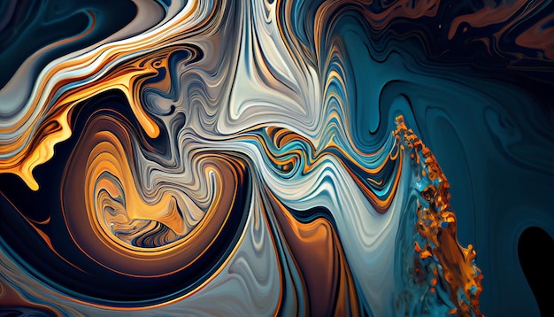 Free photo vibrant colors blend in psychedelic wave pattern generated by ai