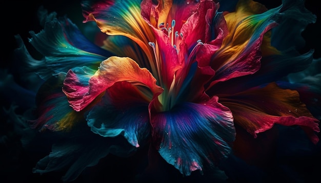 Vibrant colors of nature abstract beauty generated by AI