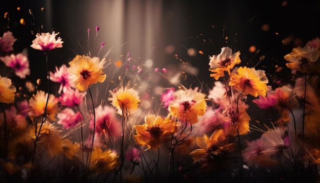 Vibrant daisy bouquet celebrates summer beauty in nature generated by AI