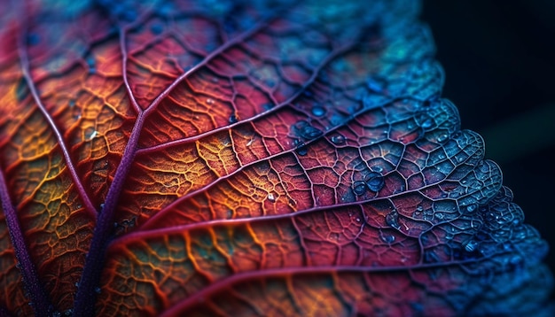 Vibrant leaf colors showcase nature organic growth generated by AI