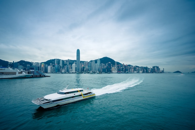 Free photo victoria harbor of hong kong