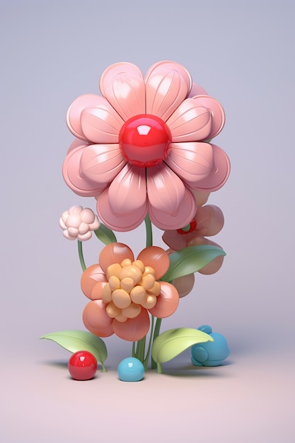 Free Photo view of 3d abstract flower