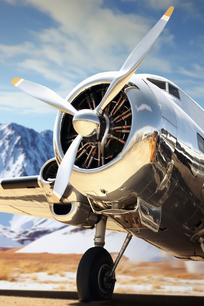 Free photo view of 3d airplane with wings and engine