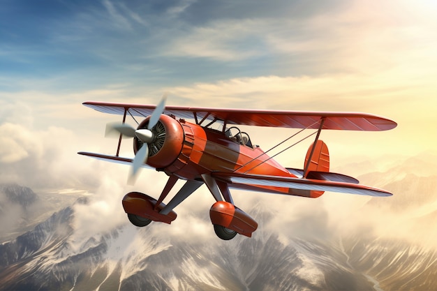 Free Photo view of 3d airplane