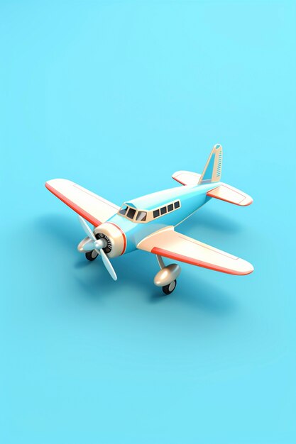 View of 3d airplane