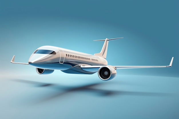 Free photo view of 3d airplane