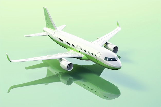 Free photo view of 3d airplane